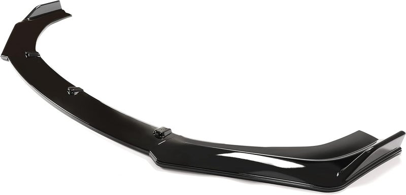 Kojem 3Pcs Front Bumper Lip Compatible with 2016-2021 Honda Civic 10th 4DR Sedan Under Chin Spoiler Plastic (Gloss Black) - Image 3
